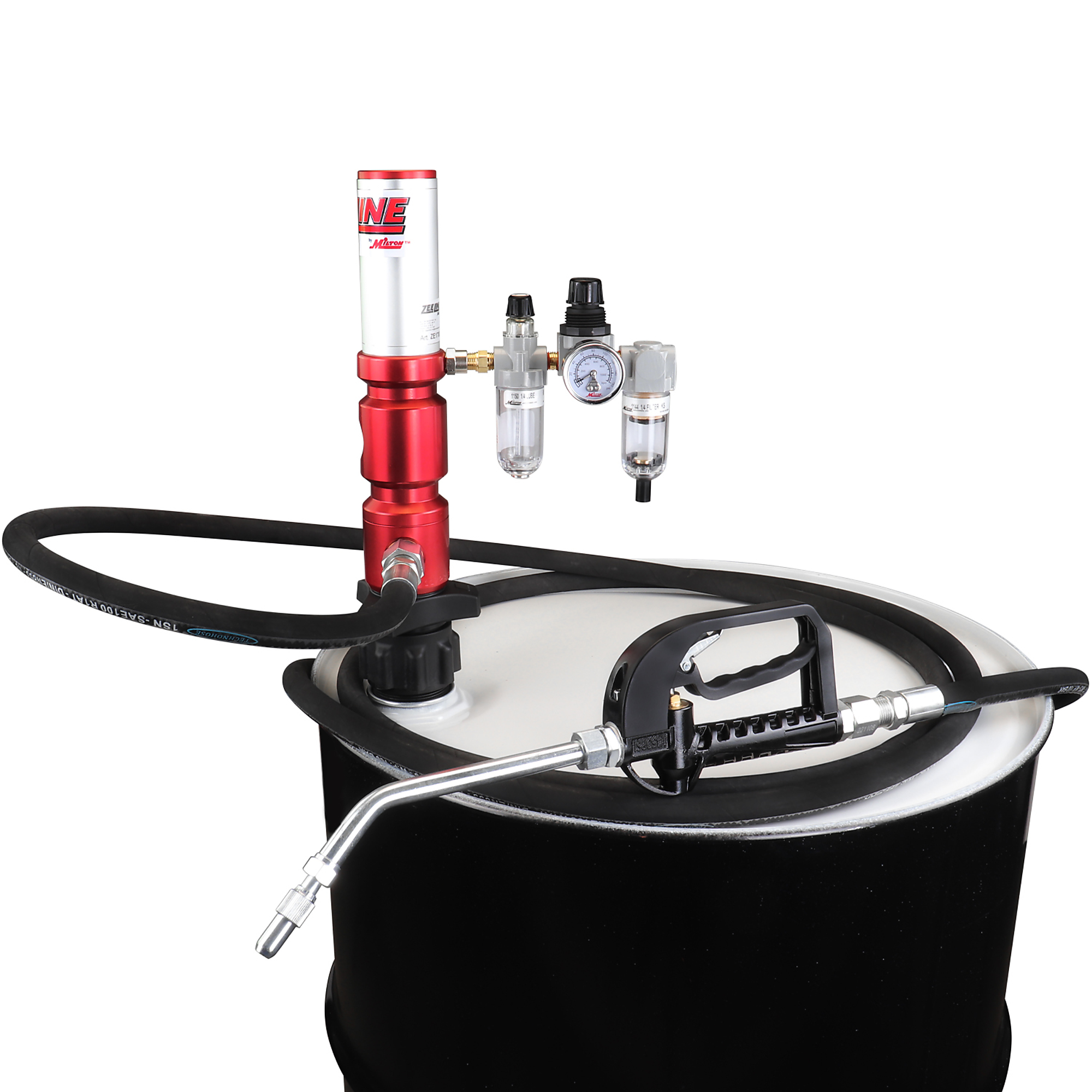 Zee Line Premium Series Pump Kit — 3:1 Ratio, 16 Gal., 6.6 GPM, 16ft. Hose, Oil Control Valve, Pneumatic, Model# ZE1700PK-16-100